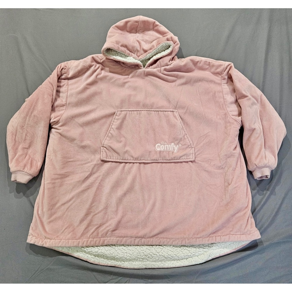 The Comfy Wearable Blanket Hoodie Women One Size Pink Sherpa Lined